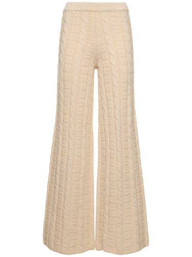 Pantalon Évasé En Maille De Laine Mélangée - ACNE STUDIOS - Modalova