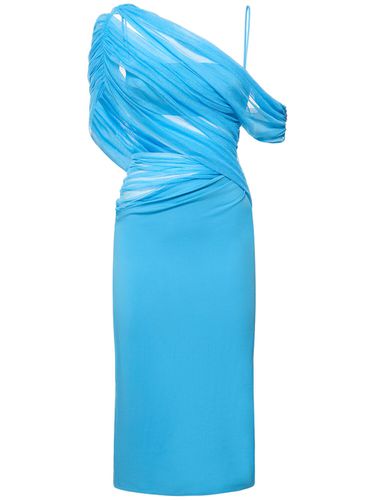 Robe Midi Asymétrique Voilée Magnetica - CHRISTOPHER ESBER - Modalova