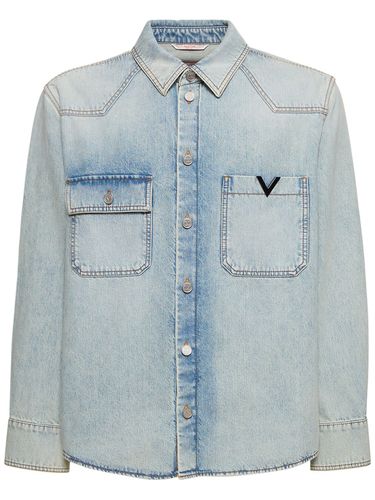 Chemise Manches Longues En Denim De Coton - VALENTINO - Modalova