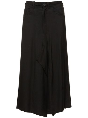 Jupe Midi Ample En Sergé - YOHJI YAMAMOTO - Modalova