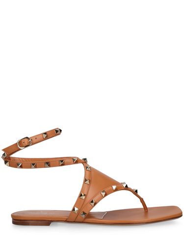 Sandales Tongs En Cuir Rockstud - VALENTINO GARAVANI - Modalova