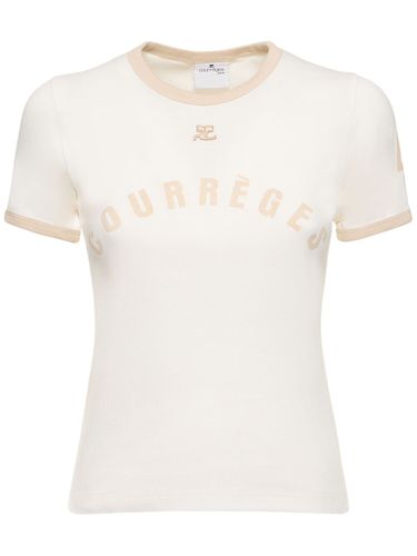 T-shirt En Coton Imprimé - COURREGES - Modalova