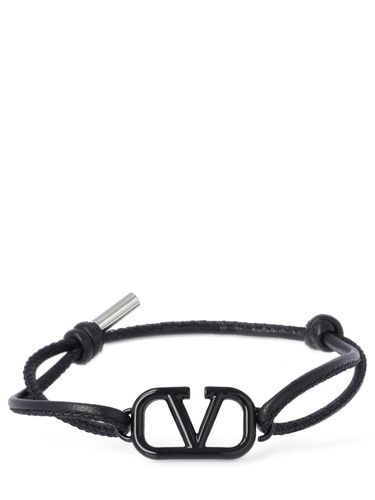 Bracelet À Coulisse En Cuir V Logo - VALENTINO GARAVANI - Modalova