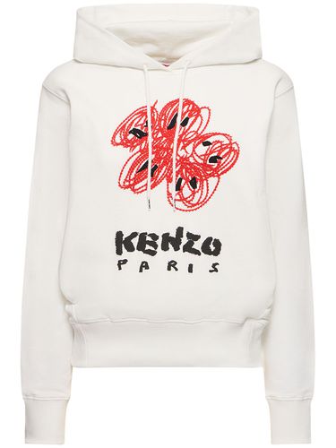 Sweat-shirt Varsity En Coton À Capuche Drawn - KENZO PARIS - Modalova