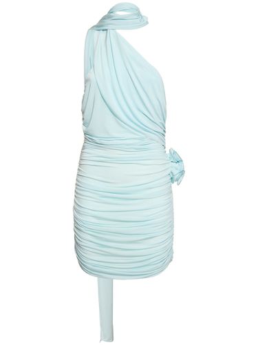 Robe Courte En Jersey Drapé Avec Foulard - MAGDA BUTRYM - Modalova