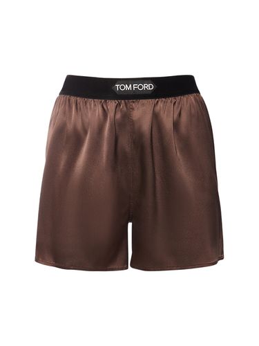 Mini-short En Satin De Soie À Logo - TOM FORD - Modalova