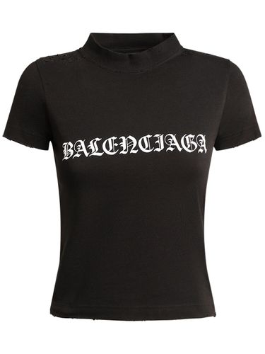 T-shirt En Coton Shrunk - BALENCIAGA - Modalova