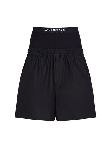 Boxer Hybride En Popeline De Coton - BALENCIAGA - Modalova