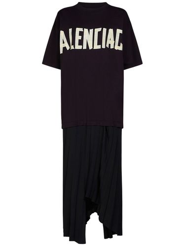 Robe T-shirt En Matière Technique À Plis - BALENCIAGA - Modalova