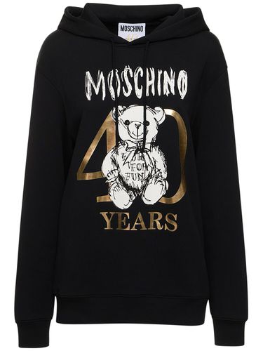 Sweat-shirt En Jersey De Coton Imprimé Logo - MOSCHINO - Modalova