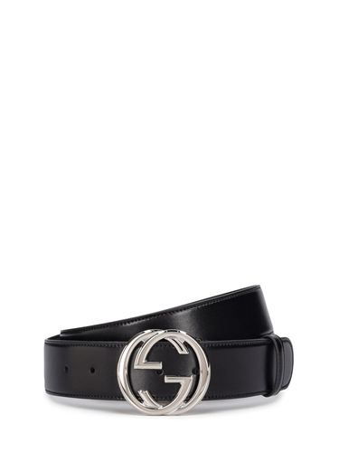 Ceinture En Cuir Gg 4 Cm - GUCCI - Modalova