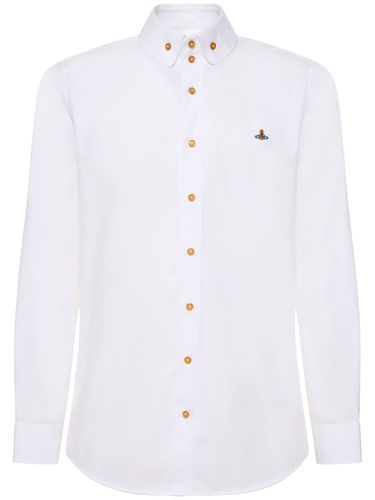 Chemise En Popeline De Coton À Logo Brodé - VIVIENNE WESTWOOD - Modalova