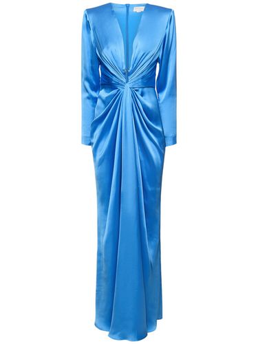 Robe Longue En Satin Léger Drapé - ZUHAIR MURAD - Modalova