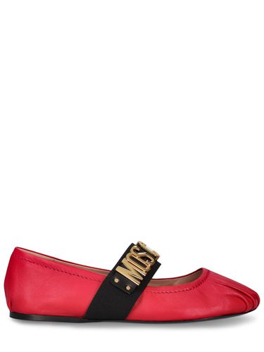 Ballerines En Cuir 10 Mm - MOSCHINO - Modalova