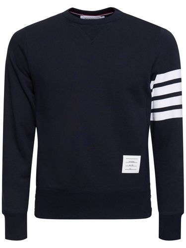 Sweat-shirt En Jersey De Coton À Logo - THOM BROWNE - Modalova