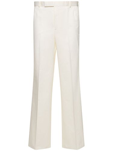 Pantalon Taille Basse En Coton Avec Ceinture - THOM BROWNE - Modalova