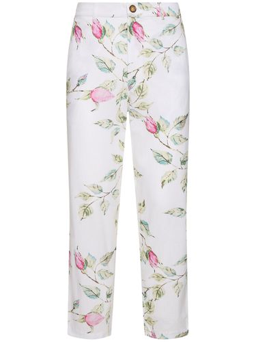 Pantalon En Coton Imprimé Floral - HARAGO - Modalova