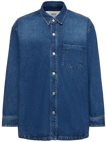 Surchemise Oversize En Denim Adc - AMI PARIS - Modalova