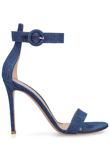 Sandales En Denim Portofino 105 Mm - GIANVITO ROSSI - Modalova