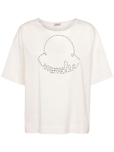 T-shirt En Coton - MONCLER - Modalova