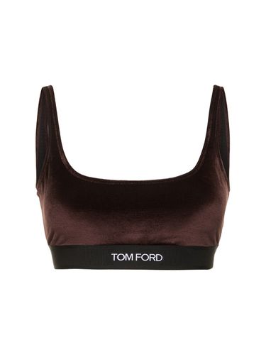 Bralette En Velours À Logo - TOM FORD - Modalova