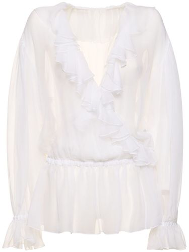 Chemise En Soie À Volants - DOLCE & GABBANA - Modalova