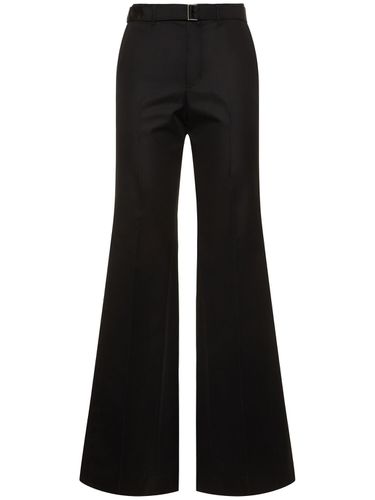 Pantalon Large En Gabardine De Coton Avec Ceinture - SACAI - Modalova