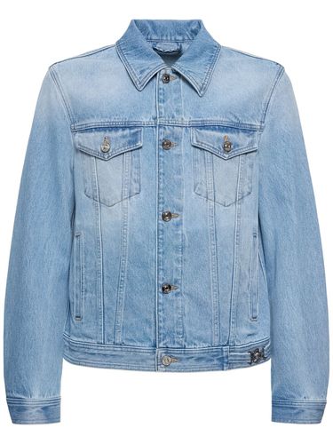 Veste En Denim Délavé - VERSACE - Modalova