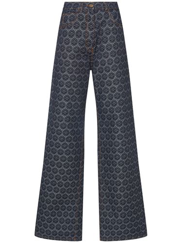 Jean Ample En Denim Imprimé Taille Haute - ETRO - Modalova