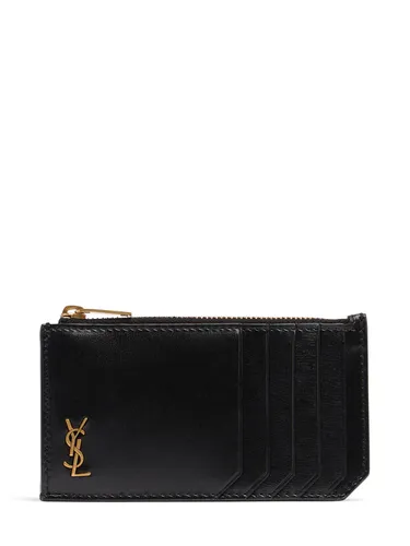 Porte-cartes En Cuir Cassandre - SAINT LAURENT - Modalova