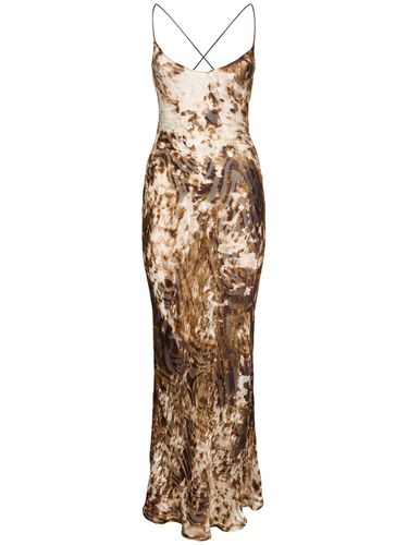 Robe En Satin Dévoré Imprimé Appaloosa - ROBERTO CAVALLI - Modalova