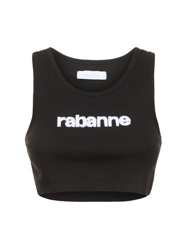 Crop Top En Jersey À Logo - RABANNE - Modalova