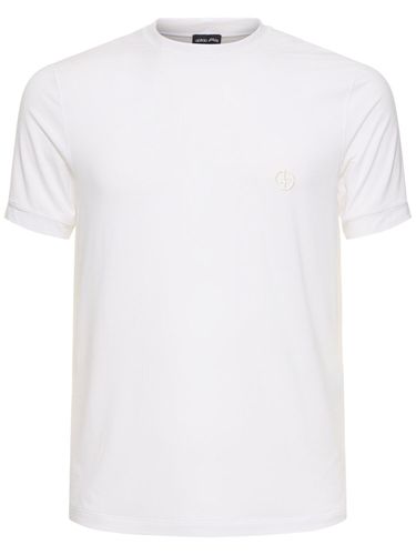 T-shirt En Jersey De Viscose - GIORGIO ARMANI - Modalova