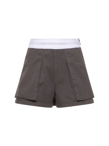 Short Cargo En Coton Taille Haute - ALEXANDER WANG - Modalova