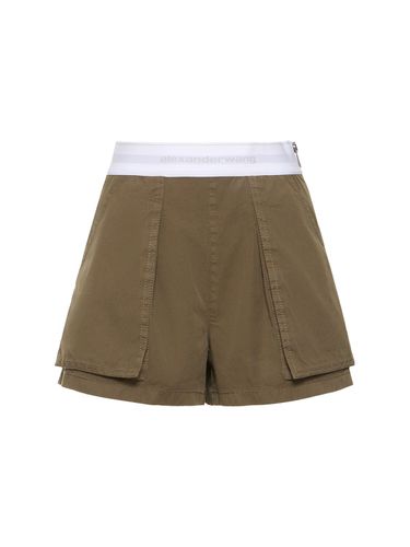 Short Cargo En Coton Taille Haute - ALEXANDER WANG - Modalova