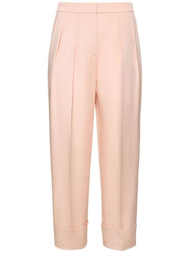 Pantalon Taille Haute En Soie Pailletée À Plis - GIORGIO ARMANI - Modalova