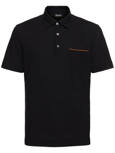 Polo Manches Courtes En Piqué De Coton - ZEGNA - Modalova