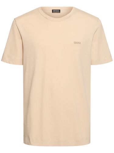 T-shirt Manches Courtes En Coton - ZEGNA - Modalova