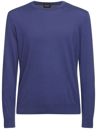 Pull-over En Coton À Col Ras-du-cou - ZEGNA - Modalova