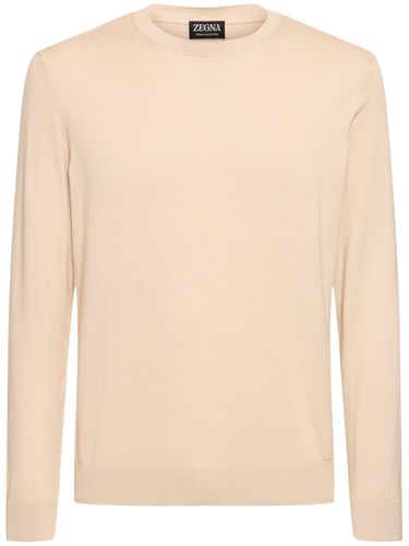 Pull-over En Coton À Col Ras-du-cou - ZEGNA - Modalova