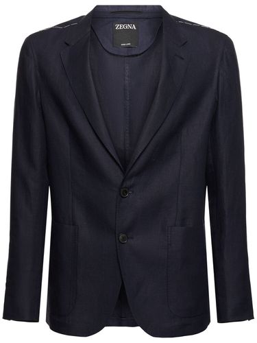 Blazer À Boutonnage Simple Oasi Lino - ZEGNA - Modalova