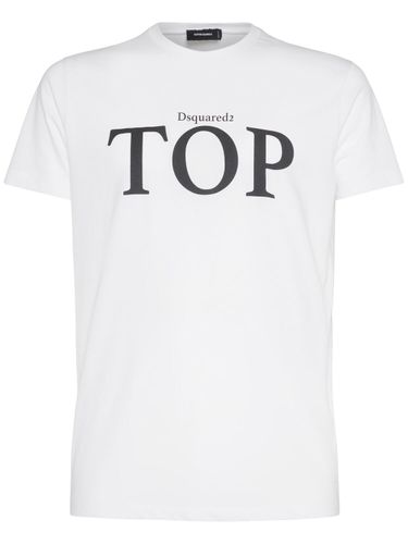 T-shirt En Jersey De Coton Imprimé - DSQUARED2 - Modalova