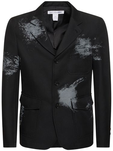 Blazer En Sergé Imprimé À Boutonnage Simple - COMME DES GARÇONS SHIRT - Modalova