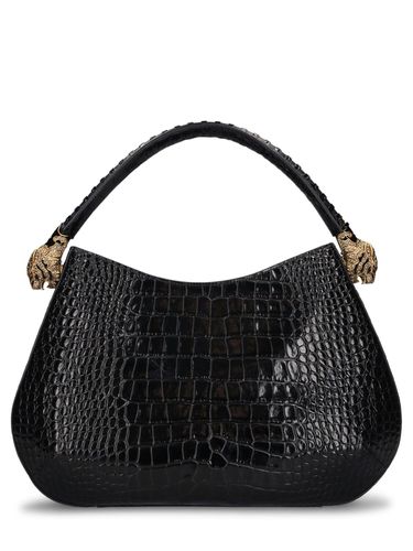 Sac Porté Épaule En Cuir Embossé Crocodile Road - ROBERTO CAVALLI - Modalova