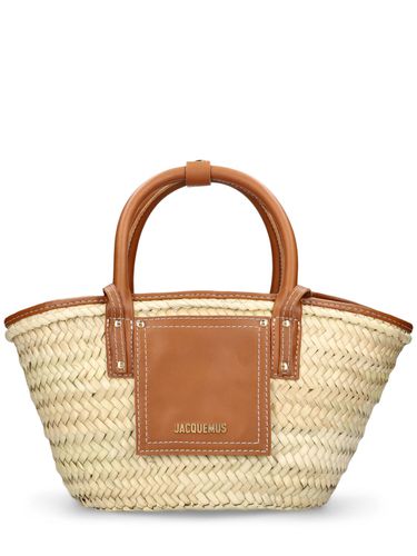 Sac En Cuir Et Raphia Le Petit Panier Soli - JACQUEMUS - Modalova