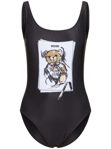 Maillot De Bain Une Pièce En Lycra Imprimé - MOSCHINO - Modalova