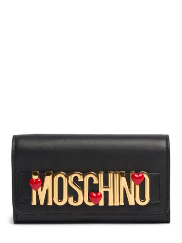 Portefeuille À Chaîne En Cuir Nappa À Logo - MOSCHINO - Modalova