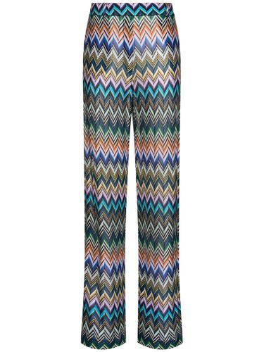 Pantalon Ample En Lurex À Chevrons - MISSONI - Modalova