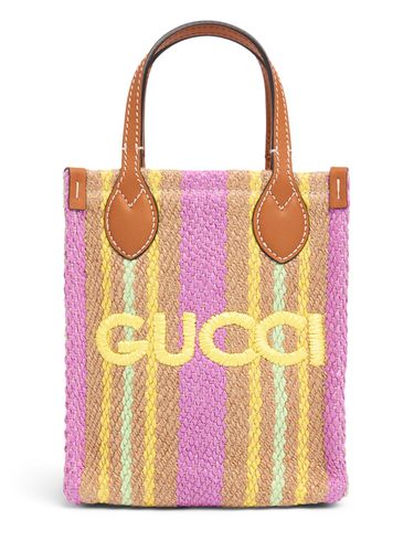 Sac Super Mini En Toile À Logo - GUCCI - Modalova