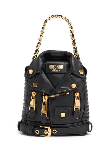 Sac À Dos En Cuir Nappa Biker - MOSCHINO - Modalova